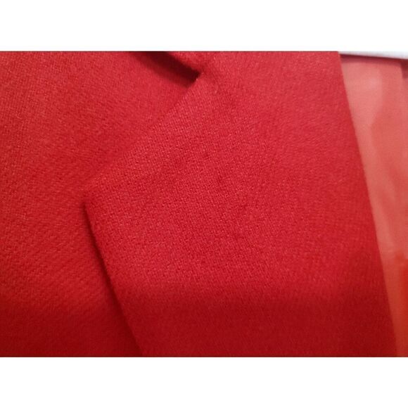 Requirements Vintage Women's Petite 100% Wool Single Button Red Blazer Old Money - Picture 7 of 10
